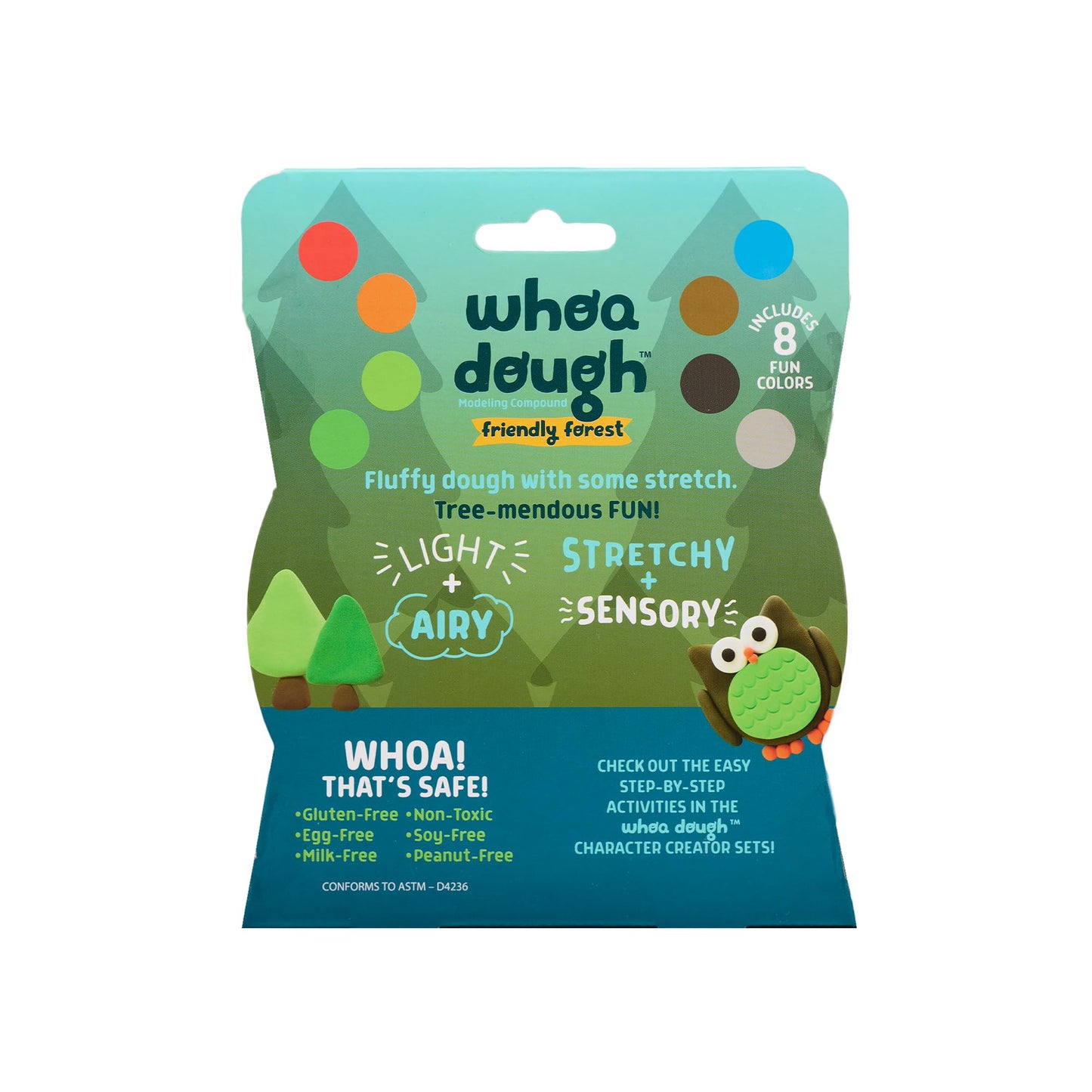 Whoa Dough Air Dry Clay Friendly Forest 8 Pack by Chuckle and Roar