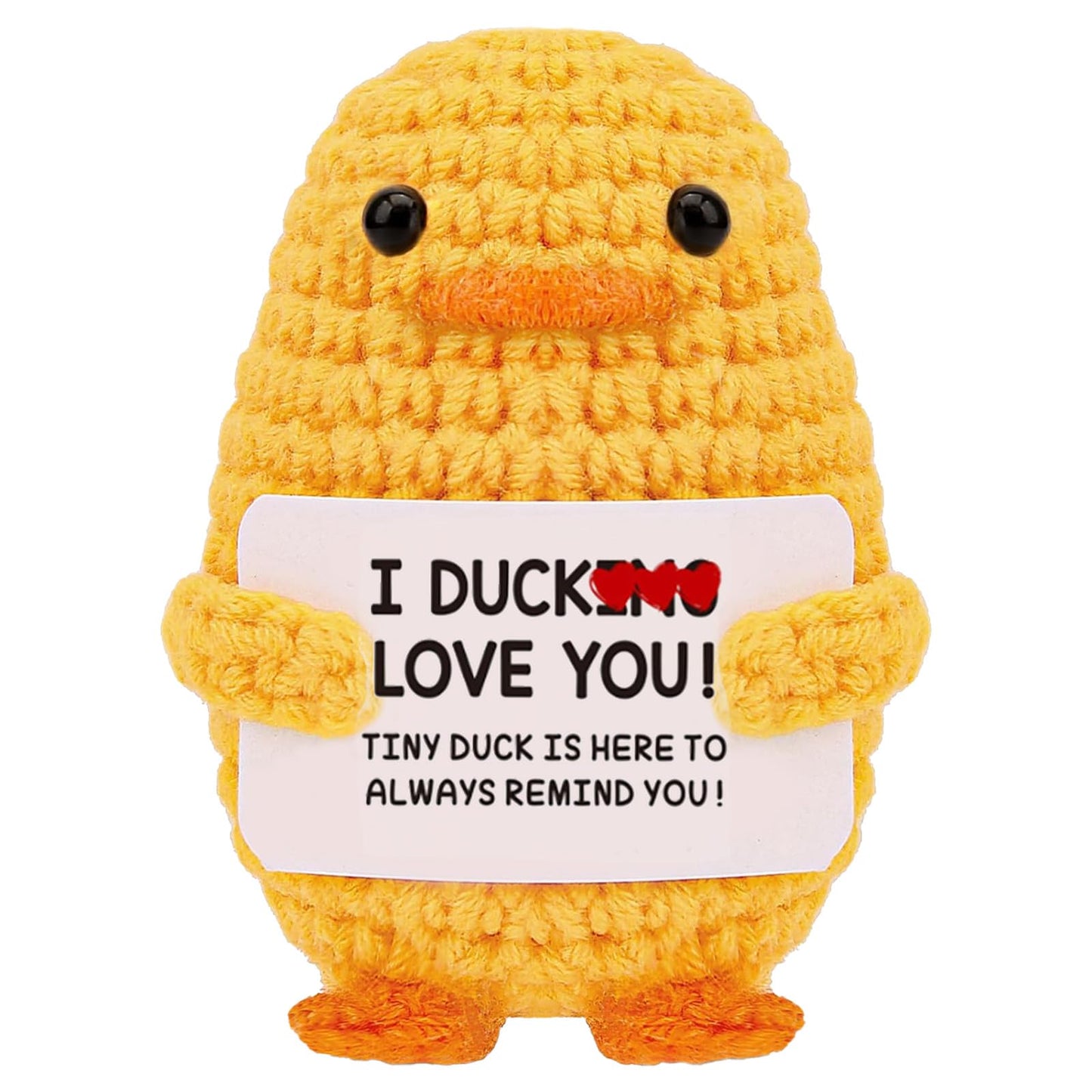 Valentines Day Gifts For Her Him Inspirational Crochet Positive Duck Anniversary Birthday Gifts For Women Cute Handmade Knitted