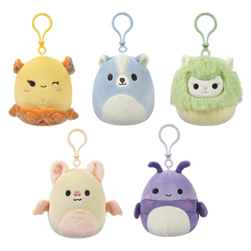 Squishmallows 3.5-Inch Clip-On Plush 5-Pack - Ultrasoft Polyester - Style 4 - Model SQCR05530