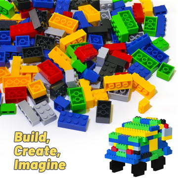 Pairez Toys 1000 Piece Building Bricks Set, Classic Creative MOC Bricks Starter Set, Accessories Compatible with All Major Brand