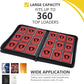 Card Binder 360 Pockets Trading Card Holder Book  enhanced PU Cover Zip Folder Binder  Side Loading Carrying Case Binder Album for TCG  MTG Sports Cards  Game Cards (Red)