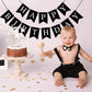 Waenerec Black Happy Birthday Banner Sign Happy Birthday Bunting Banner Garland For Kids Girl Woman Birthday Tea Party Decorations Bunting Flag Birthday Party Supplies
