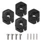 Vgoohobby Aluminum Alloy 12mm Wheel Hex Hub Drive Adapters with Pins Screws Compatible with Axial SCX10 HSP HPI Tamiya Redcat 1/