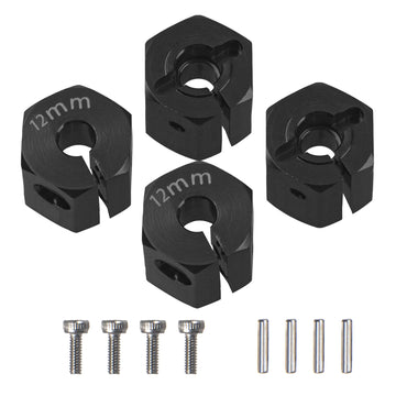 Vgoohobby Aluminum Alloy 12mm Wheel Hex Hub Drive Adapters with Pins Screws Compatible with Axial SCX10 HSP HPI Tamiya Redcat 1/