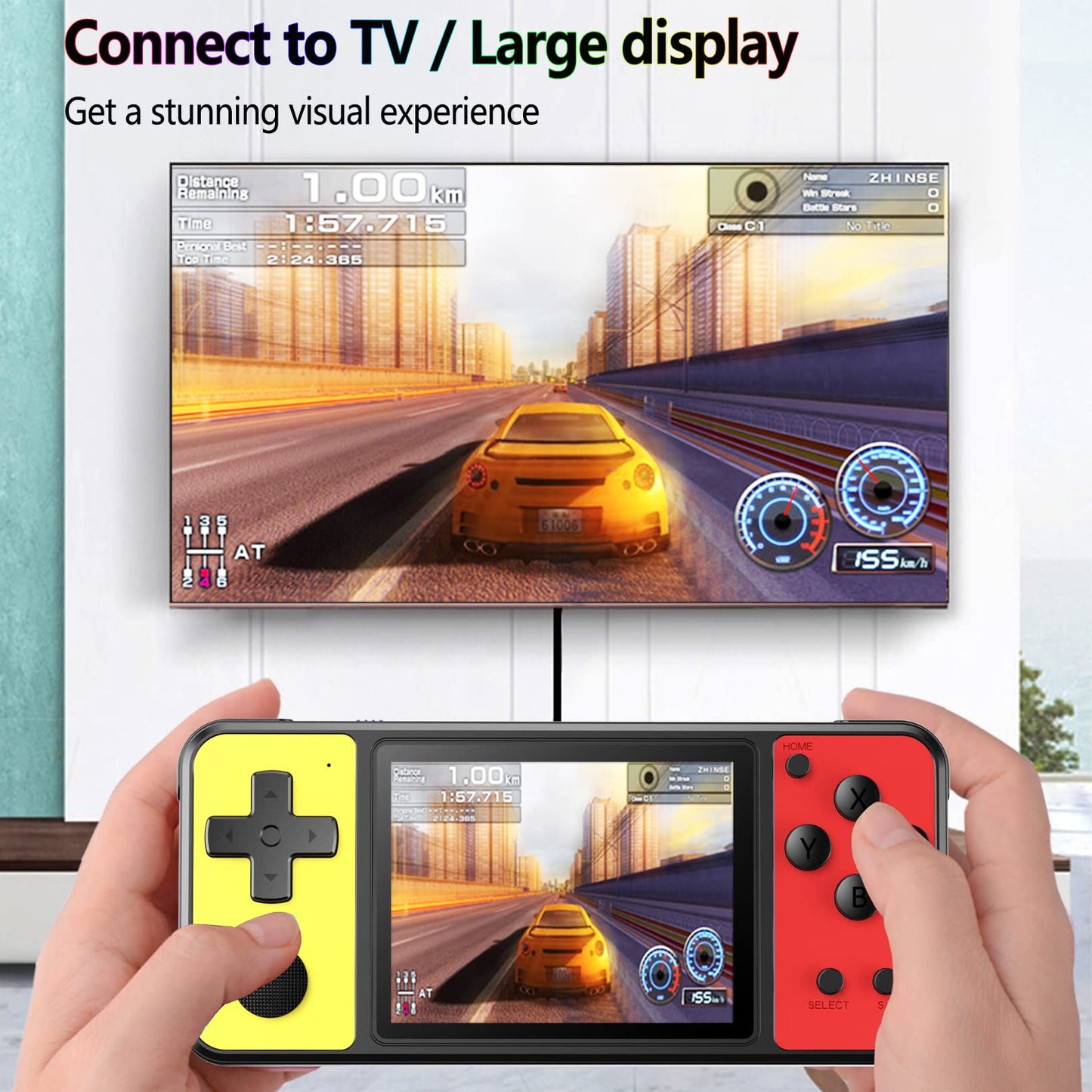 Beico Handheld Game Console For Kids Adults 3.0'' Large Screen Built In 270 Classic Retro Video Games Seniors Electronic Games C