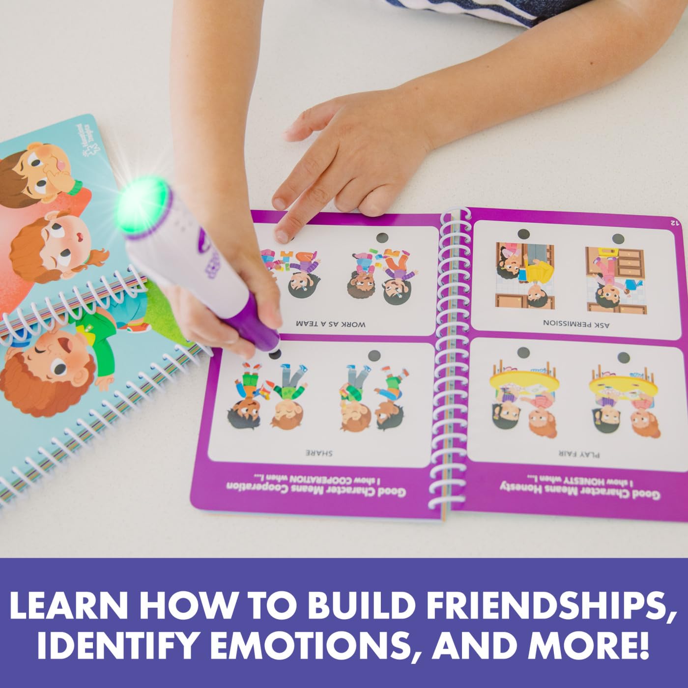Educational Insights Hot Dots Feelings & Friendships Social Emotional Learning Workbooks, Gift For Kids Ages 3+