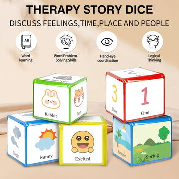 Pocket Story Dice For Kids Playing Game Cubes For Classroom Teaching, Education Soft Foam Dice Teacher Teaching Story Cubes Toys