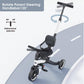newyoo Toddler Bike - 4 in 1 Tricycle for 1-3 Year Olds, White, Carbon Steel, Model TR007, with Parent Handle & Removable Pedals