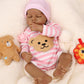 Jirachi Reborn Baby Dolls Black Girl, 18-Inch Realistic Silicone Baby Dolls Full Body, Black American Real Life Baby Girl Dolls, Packaged With Feeding Kit & Gift Box