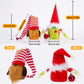 Bwfy Christmas Gnomes Decorations 2-Pack Handmade Swedish Tomte Plush Gnomes Scandinavian Santa Elf Christmas Table Tiered Tray