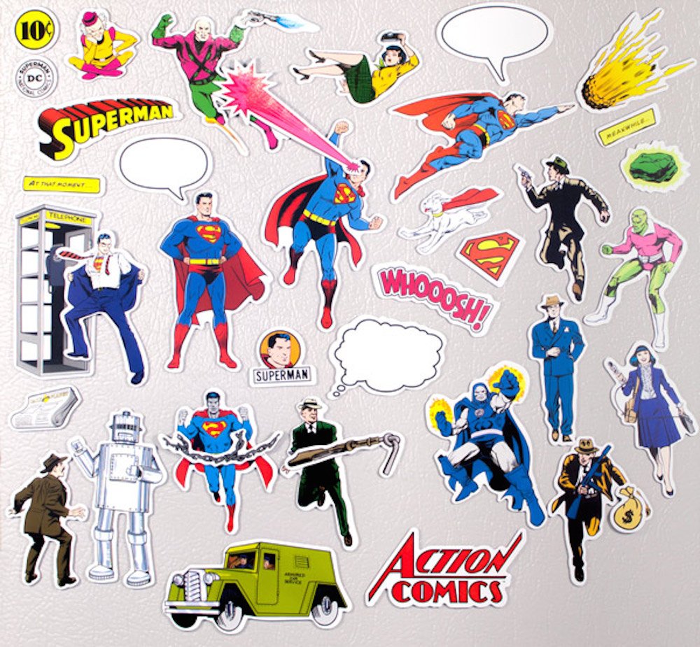 The Unemployed Philosophers Guild DC Comics Superman Magnetic Comic Book Action Play Set
