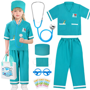 Giftinbox Doctor Costume For Kids Scrubs With Accessories Costume For Kids Toddler Halloween Costumes For Kids