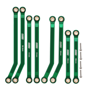 INJORA High Clearance Front 4 Links Set for SCX24 JLU AXI00002 Chevrolet C10 AXI00001 Axial 1/24 RC Crawler Car, 8PCS (Green)
