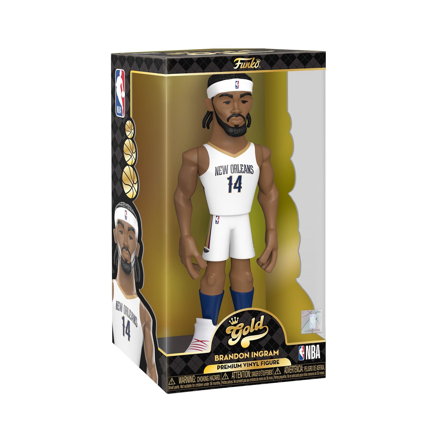 Funko Gold Vinyl: Nba - Brandon Ingram, New Orleans Pelicans, 12 Inch Premium Vinyl Figure With Chase (Styles May Vary)