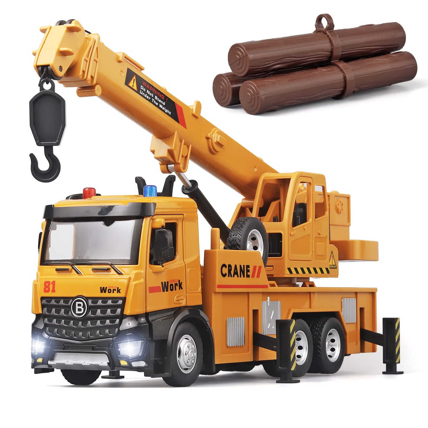Oanmyjjo Children Crane Toy Metal Diecast Crane ModelConstruction Truck Toys With Simulated Sounds And LightsSuitable For Ages 3