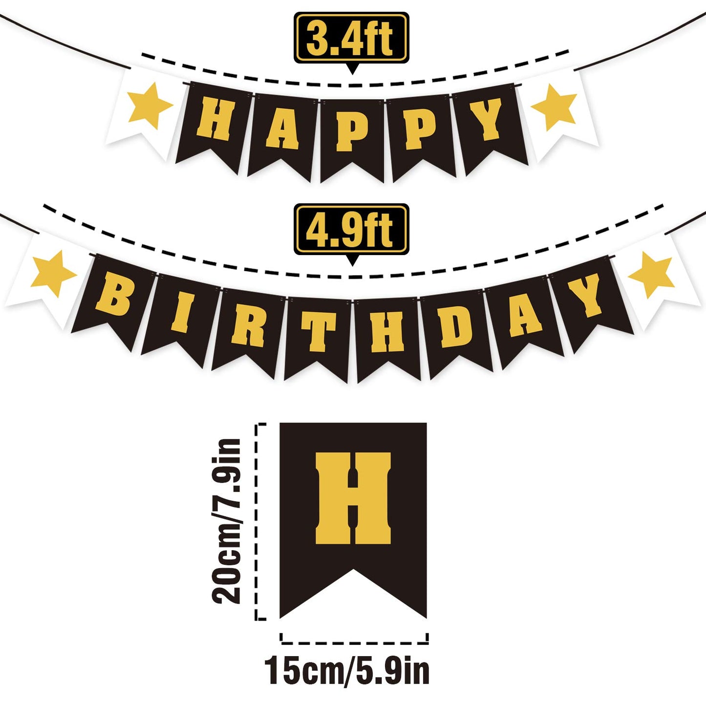 LINgTEER Happy 15th Birthday Swirls Streamers Set - Happy Birthday Banner,cheers to 15th Birthday Fifteen Years Old Bday Party H