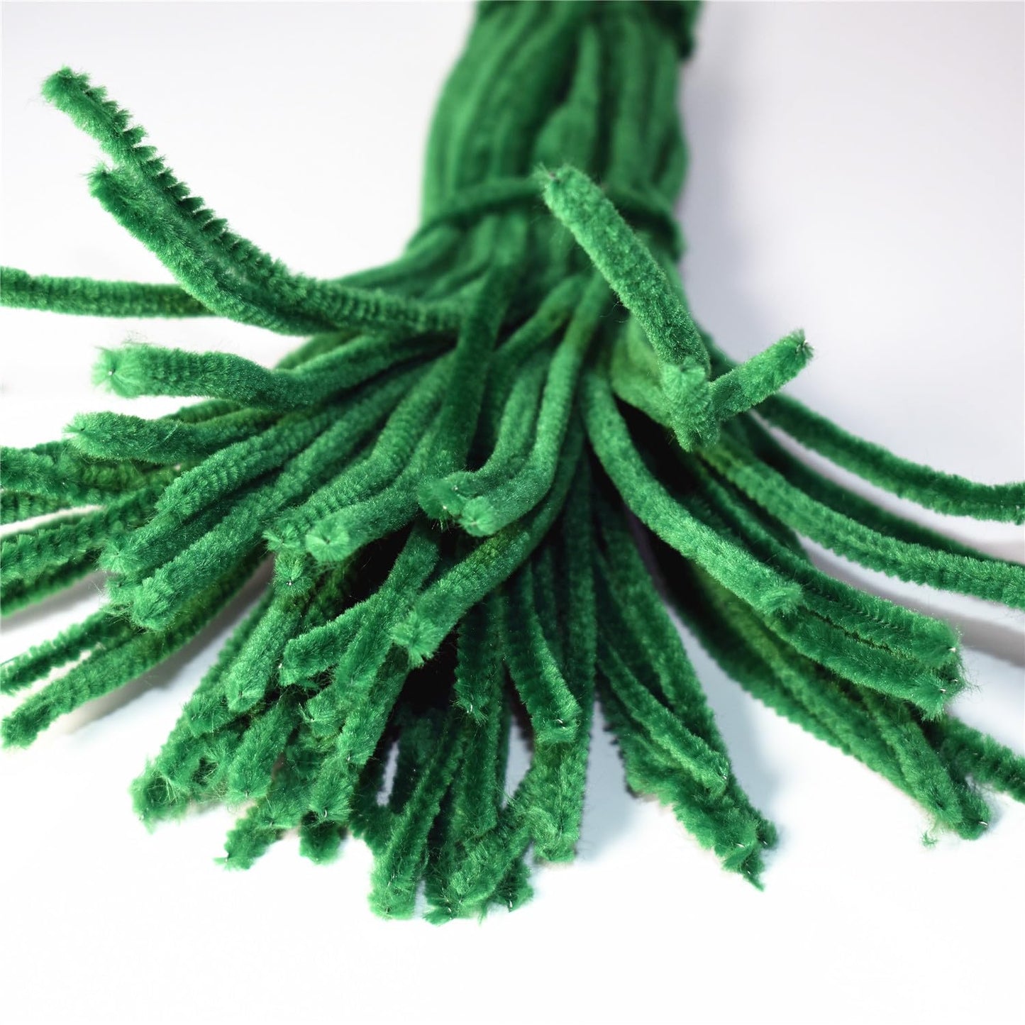 Pipe Cleaners 100 Pieces Chenille Stems Dark Green for DIY Art Decorations Creative Craft (6 mm x 12 Inch)