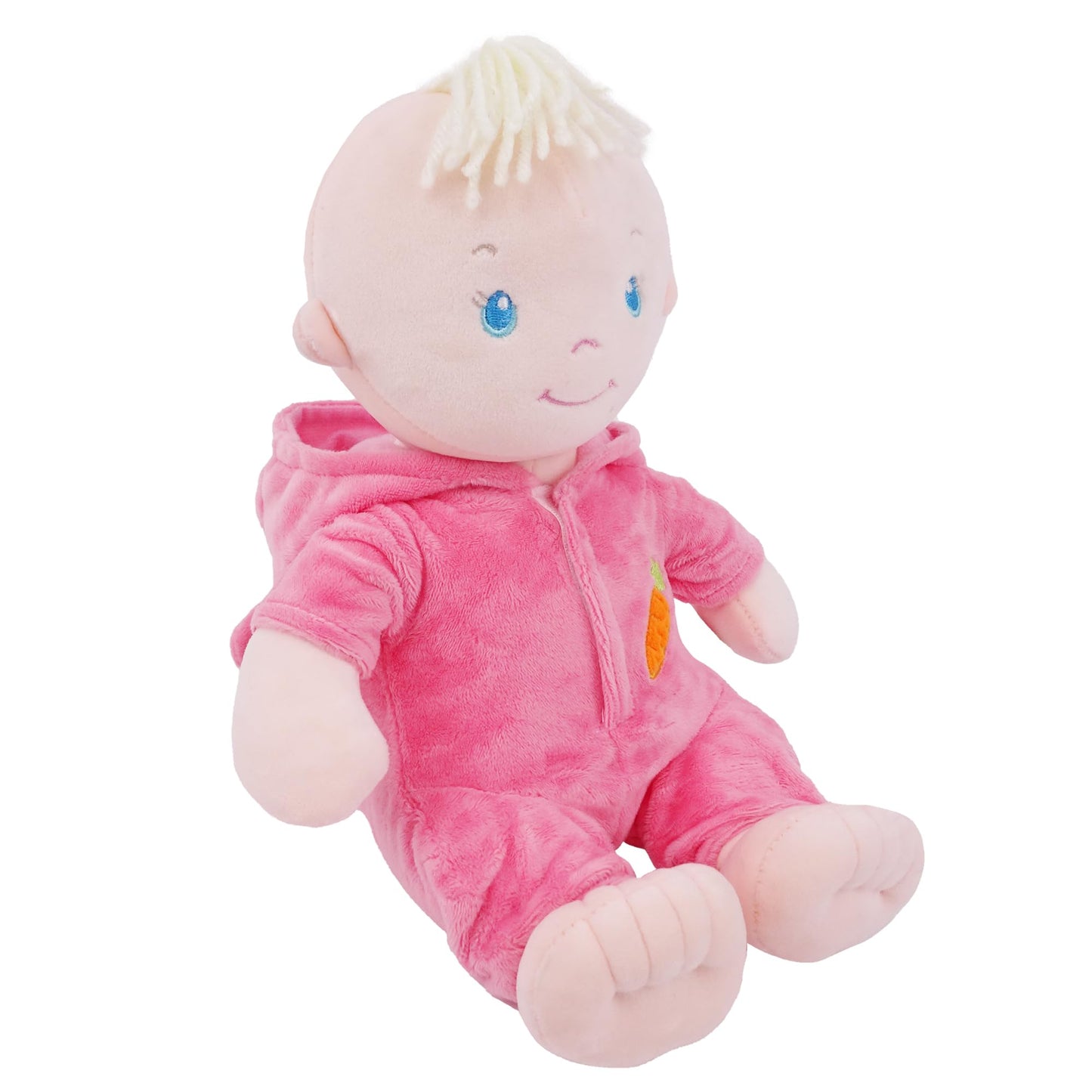 June Garden 12' Sweet Dolly Peachpaws - Stuffed Ultra Soft Baby Doll For Birth And Up - Bunny Outfit