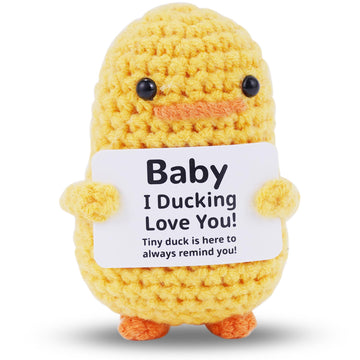 Jfend Gifts For Boyfriendgirlfriend Her - I Love You, Handmade Crochet Funny Small Cute Duck For Fiance Women Wife Husband Him B