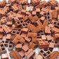 Yujhitp 200 Pcs Brown 1X2 Masonry Profile Bricks, Classic Brown Building Wall Bricks Blocks Bulk, Compatible With Lego Parts And