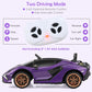 Olakids Kids 12V Licensed Lamborghini Sian Ride On Car, Electric Vehicle For Toddler With Control Remote, Battery Powered Toy With Music, Horn, 2 Speeds, Suspension, Led Lights, Bluetooth (Purple)