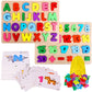 Alphabet Puzzle & ABC Wooden Puzzle Set: Number Game  Flash Cards  & Storage Bag Bundle