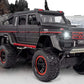 Adlon Car 6 Wheel Drive Metal Car Pull Back with Open Doors, Engine Cover, Tail with Front and Rear Light & Music Great Gift for