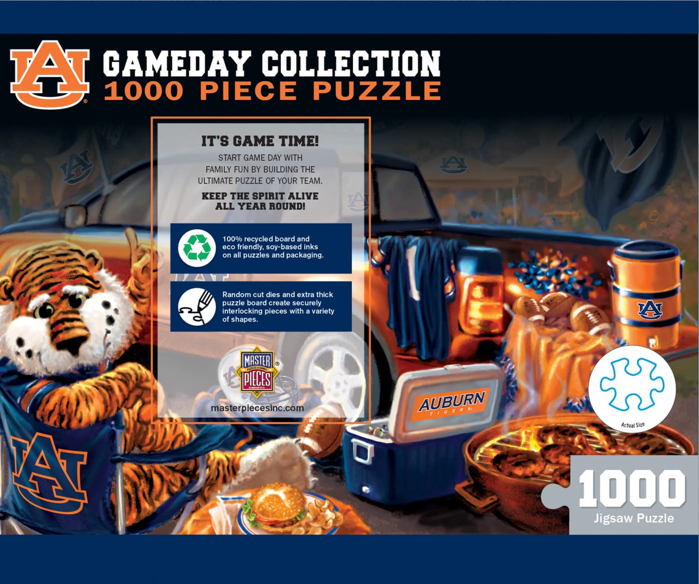 Masterpieces 1000 Piece Jigsaw Puzzle for mature-themeds - NCAA Auburn Tigers Gameday - 19.25x26.75