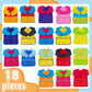 Zkptops Kids Art Smocks 18 Pack Waterproof Long Sleeve Aprons for Ages 3-7, Medium, Polyester