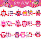 Chiazllta 30 Pcs Valentine'S Day Craft Kits Diy Owl Craft For Kids Valentine'S Heart Craft Make Your Own Owl Bulk Set For Home C