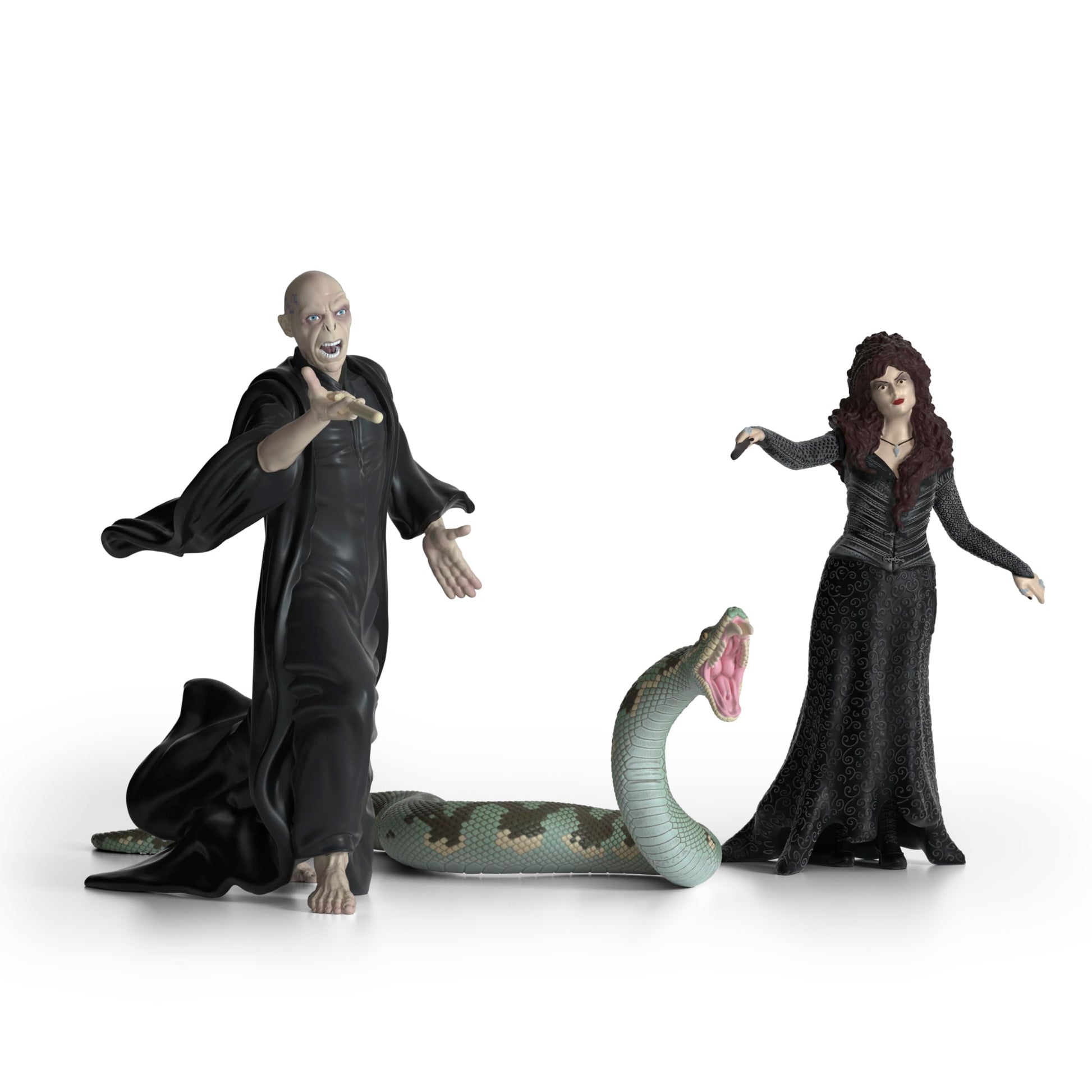 Schleich Wizarding World of Harry Potter 3-Piece Collectible Set with Voldemort, Nagini and Bellatrix Lestrange Figurines