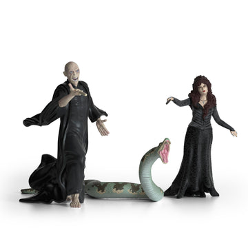 Schleich Wizarding World of Harry Potter 3-Piece Collectible Set with Voldemort, Nagini and Bellatrix Lestrange Figurines