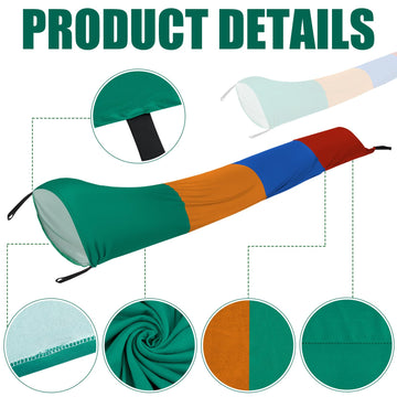Shappy 12 Ft Sensory Tunnel Crawl Resistance Tube For Calm Sensory Tent Compression Tube Play Tunnel Toys For Kids Birthday Gifts Outdoor Indoor Game(Orange, Green, Blue, Red)