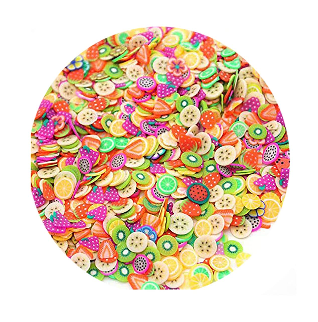 Bestubuy Fruit Design Polymer Clay For Crafts And Art Nails Resin Painting Diy Slime Making,3 Bottles