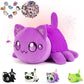 Kowsi 69-Pcs ? Spider Cat Plush + 60-Sticker + 8-Pcs Shoe Charms - Ghost Cat Collection - 100% Embroidered Plushie - Cat Stuffed Animal Collectible (Spider Cat)