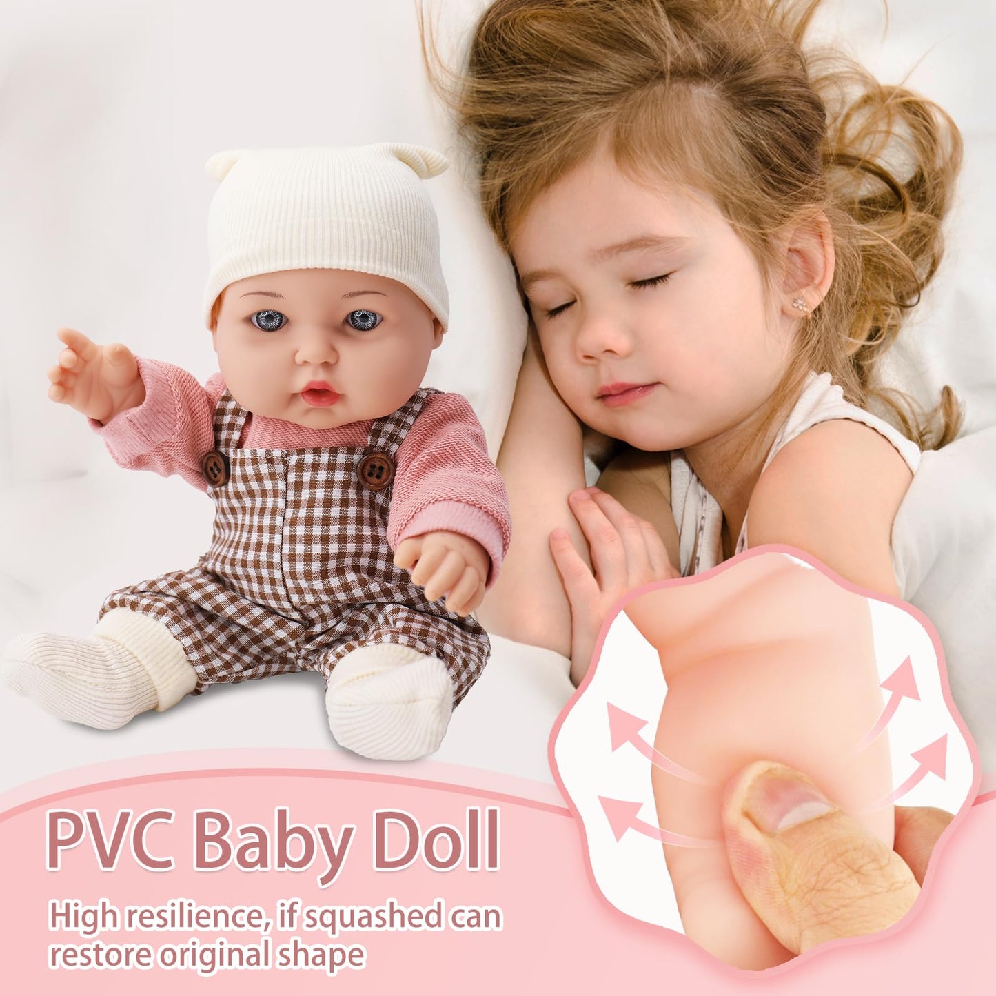 Tusalmo Baby Doll For 3 Year Old Girls & Boys, 12'' Soft Body Toddler Doll With Clothes Accessories, Birthday Gift Box Toys