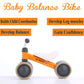 BEKILOLE Balance Bike for 1 Year Old - Carbon Steel, Orange, Ideal First Bike & Birthday Gift for Boys & Girls