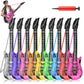 Christmas Inflatable Guitar With Strap, 9 Colors 35Inch Rock Star Guitar Set Electric Blow Up Guitar For 80S 90S Themed Carnival