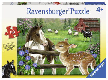 Ravensburger New Neighbors 60-Piece Jigsaw Puzzle - Unique Shape Pieces | Anti-Glare Surface | Ideal For Kids | Perfect Family Fun Activity