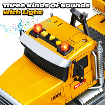 Bstoyder Kids Toys for 3 4 5 6 7 8 Years Old Boys, Large Excavator Truck Toy with Lights, Sounds, Toddler Friction Powered Truck