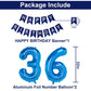 Naninuneno 36Th Blue Birthday Party Decorations For Boy Girl Men Women, Happy 36 Birthday Balloons Supplies With Happy Birthday