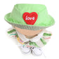 17cm Doll Clothes for Labubu - Kawaii Clown Style Set - Doll's Hat & Doll's Clothing & Doll's Shoes & Camera  Cute Doll Outfit with Accessories for Display  Collectors  Gift - Green (NO Dolls)
