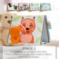 ZICOTO Soft Tummy Time Book - Multi Color, Medium Size, Silicone - Sensory Developmental Toy with Baby Safe Mirror for Newborns/Infants