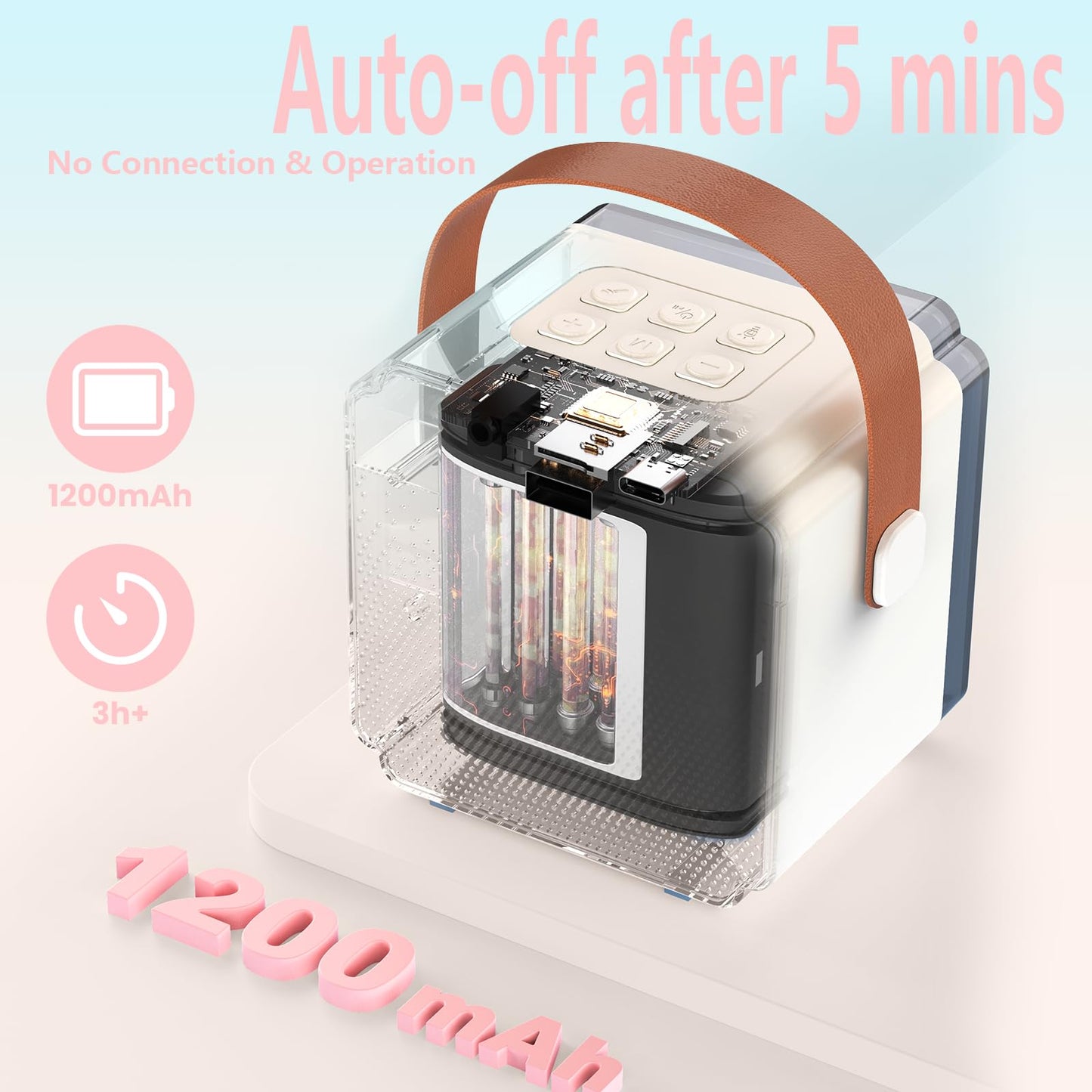 Karaoke Machine Guyucom Mini Speaker Toys With Bluetooth Microphone Toddler Boys Girls Kids For Ages 2-4 Birthday Gifts With Colorful Light Teen Girl Gifts Trendy Stuff For Kids 8-12, Portable Quality