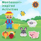 Cobelae Montessori Felt Quiet Book for Toddlers 1-3, Small, Green/Blue/Pink, Busy Board Toy, Sensory Learning Activities