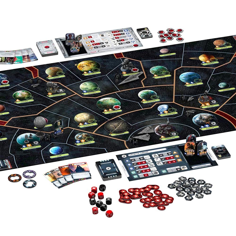 Asmodee Star Wars: Rebellion Board Game - Epic Galactic Empire vs Rebel Alliance Conflict, Tabletop Miniatures Strategy Game for