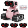 Sgile Remote Control Robot Toys With Music And Led Emojis Eyes, Auto-Demonstration, Rc Rechargeable Emo Robots For Kids Age 3 4 5 6 7 Year Old Girls And Boys Gift Pink