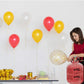 Blue Ribbon, Helium Tank With 50 Balloons And White Ribbon + 12 Gold Balloon Weights + Plus Balloon Tying Tool
