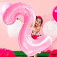 Katchon, Giant Pink Number 2 Balloon - 40 Inch, Two Balloon | Light Pink 2 Balloon Number | 2Nd Birthday Decorations For Girl | 2 Year Old Birthday Decorations Girl, Two Sweet Birthday Decorations