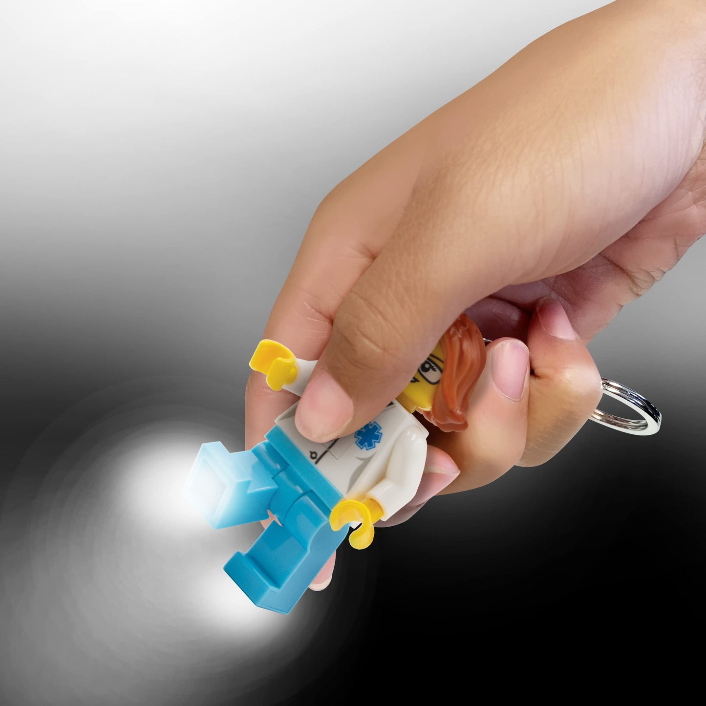 Lego City Large 3 Inch Tall Figure Keychain Light - Doctor (Ke185H)